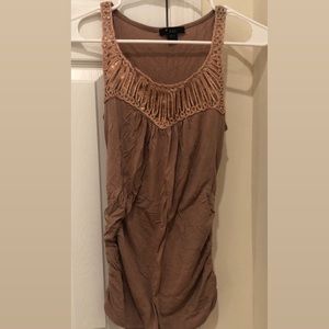 Sleeveless nude top